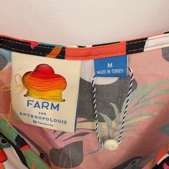 Farm Rio x Anthropologie Toucans Wrap Maxi Dress Size Medium - Picture 2 of 13